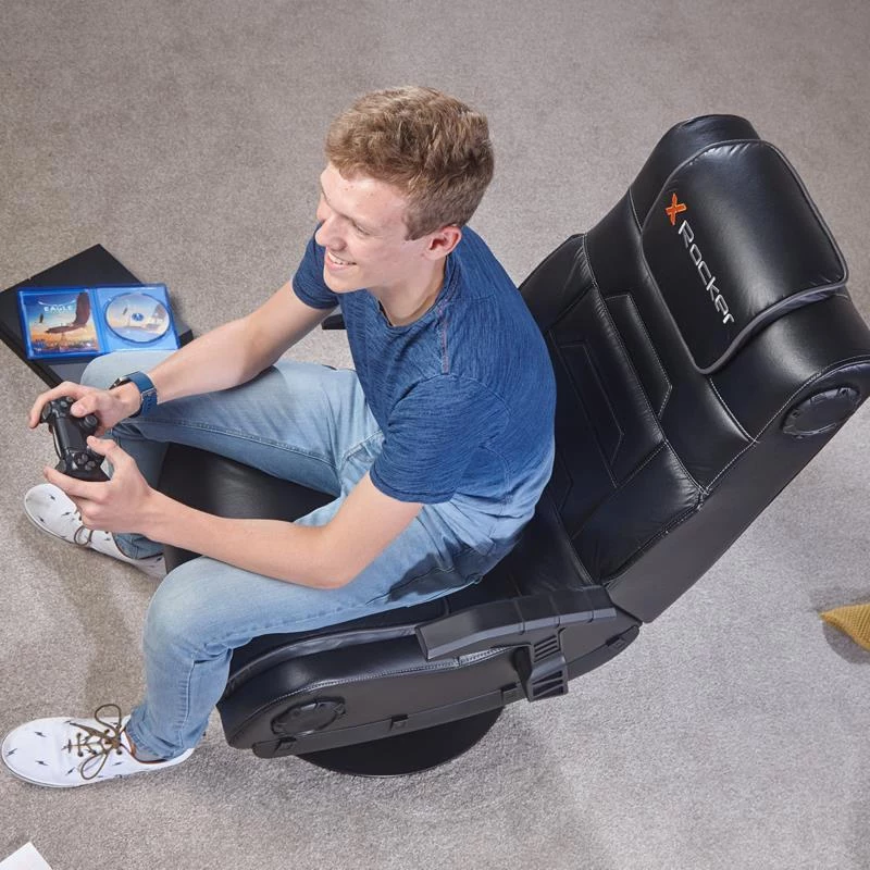 X Rocker Pro 4.1 cadeira gaming de pedestal com som surround 2.1, vibração, Bluetooth - preta