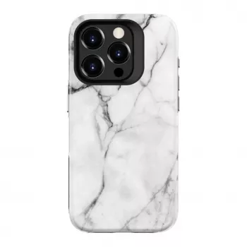 Evelatus Armor Capa para Apple iPhone 15 – híbrida TPU+PC, impressão personalizada mármore branco