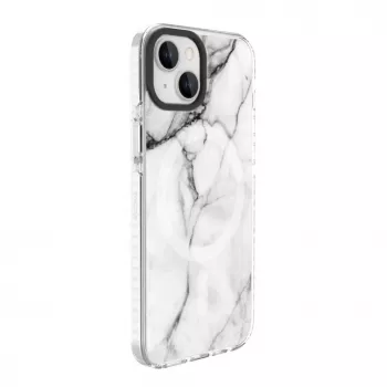 Evelatus Apple iPhone 15 Capa PC+TPU com MagSafe mármore branco