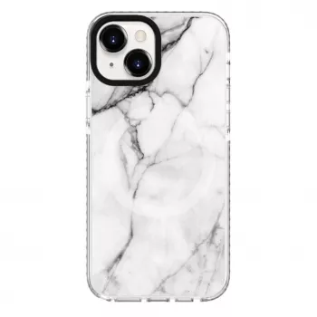Evelatus Apple iPhone 15 Capa PC+TPU com MagSafe mármore branco