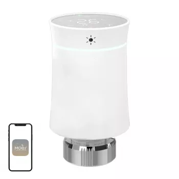 MOES TRV BY100 cabeça termostática ZigBee com toque