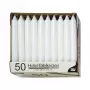 PAPSTAR vela fina branca 196 mm altura 22 mm diâmetro, 100 unidades, parafina, 7 h de duração