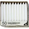 PAPSTAR vela fina branca 196 mm altura 22 mm diâmetro, 100 unidades, parafina, 7 h de duração
