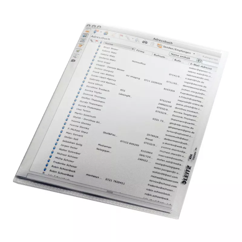 Capas de documentos LEITZ A5 texturadas, 0,13 mm, transparentes, pack de 100