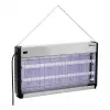Matador elétrico de insetos Bartscher IV-65, 2 tubos UV-A de 15 W, cobertura de 150 m², grelha de 2500 V, montagem na parede/autónomo, alumínio/plástico