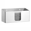 Dispensador de toalhas de papel Bartscher ILZF20, prateado, aço cromado niquelado escovado, montagem na parede, com fecho 850057