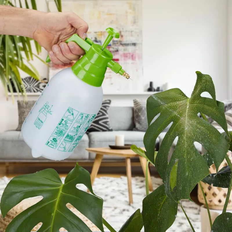 Frasco pulverizador de pressão RELAXDAYS, 1,5 L, branco/verde