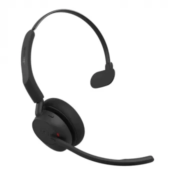 Auscultador on-ear Jabra Evolve3 45 MS Mono Link 390C com base de carregamento, Preto