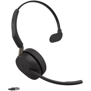 Auscultador Bluetooth on-ear Jabra Evolve3 65 MS Mono Link 390a, Preto