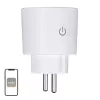 Tomada inteligente MOES MWP-EU16M-WH-MS com medição de energia, 16A, Wi-Fi, Branco