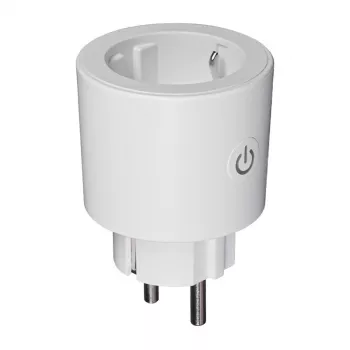 Tomada inteligente MOES MWP-EU16M-WH-MS com medição de energia, 16A, Wi-Fi, Branco
