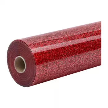 Película de transferência térmica com brilho HTVRONT, 30,5 cm x 90 cm (vermelho)