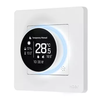 Termostato inteligente ZigBee MOES ZHT-SR-GB-WH-MS para aquecimento elétrico, branco