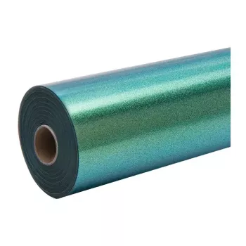 Rolo de vinil de transferência térmica camaleão HTVRONT, 30,5 cm x 90 cm, dourado-verde