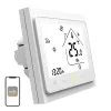 Termostato inteligente Wi-Fi LCD MOES BHT-002 para aquecimento a água, ecrã tátil, controlo por app e voz, branco
