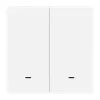 Interruptor de cena ZigBee 3.0 de 2 botões MOES ZT-B-EU2-MS, alimentado por pilha, compatível com a app Tuya Smart Life, branco