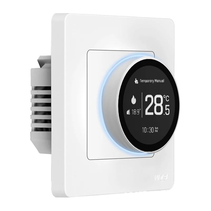 Termostato inteligente ZigBee MOES ZHT-SR-GC para caldeira/aquecimento a gás, branco