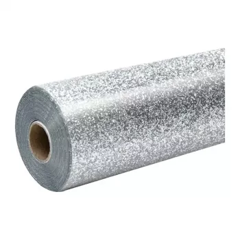 HTVRONT Película de transferência térmica com brilho, 30,5 cm x 90 cm (prateado)