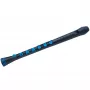 Nuvo Recorder+ Flauta de bisel soprano preta e azul com dedilhação alemã e barroca intercambiável
