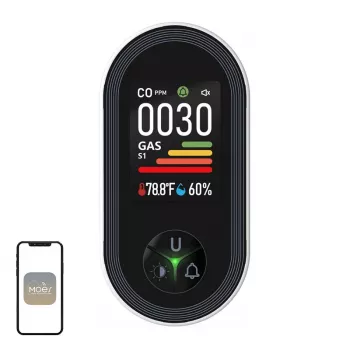 MOES S02-CG Detetor de monóxido de carbono e gás