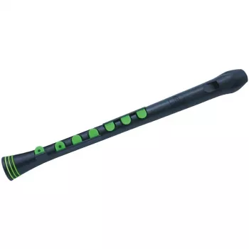 NUVO Recorder+ NURG320BGR Flauta de bisel soprano, dedilhação alemã, preto/verde