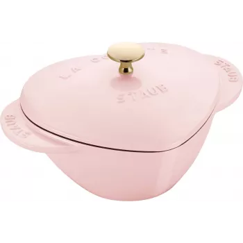 Staub Special Cocotte Assadeira em ferro fundido em forma de coração 1,75 L rosa