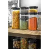 GEFU PANTRY Recipiente retangular 2,5 L preto, transparente 1 unid.