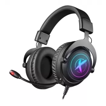 Headset gaming Defender EPIC PRO 7.1 Virtual Surround Sound RGB com microfone, USB, preto