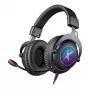 Headset gaming Defender EPIC PRO 7.1 Virtual Surround Sound RGB com microfone, USB, preto