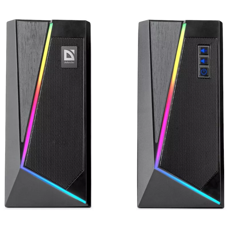 Altifalante Bluetooth Defender Solar 3 2.0, 10W, LED, USB, preto