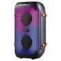 Altifalante Bluetooth portátil Defender BOOMER 25 com karaoke, iluminação RGB, TWS, rádio FM, 25W, preto
