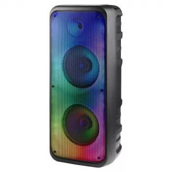 Altifalante Bluetooth portátil Defender BOOMER 35 30W com MP3/FM/SD/USB/AUX/TWS/LCD/RGB/MIC karaoke - preto