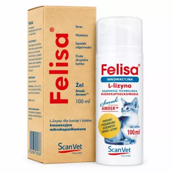 Gel de controlo de parasitas intestinais Scanvet Felisa para gatos, 100 ml