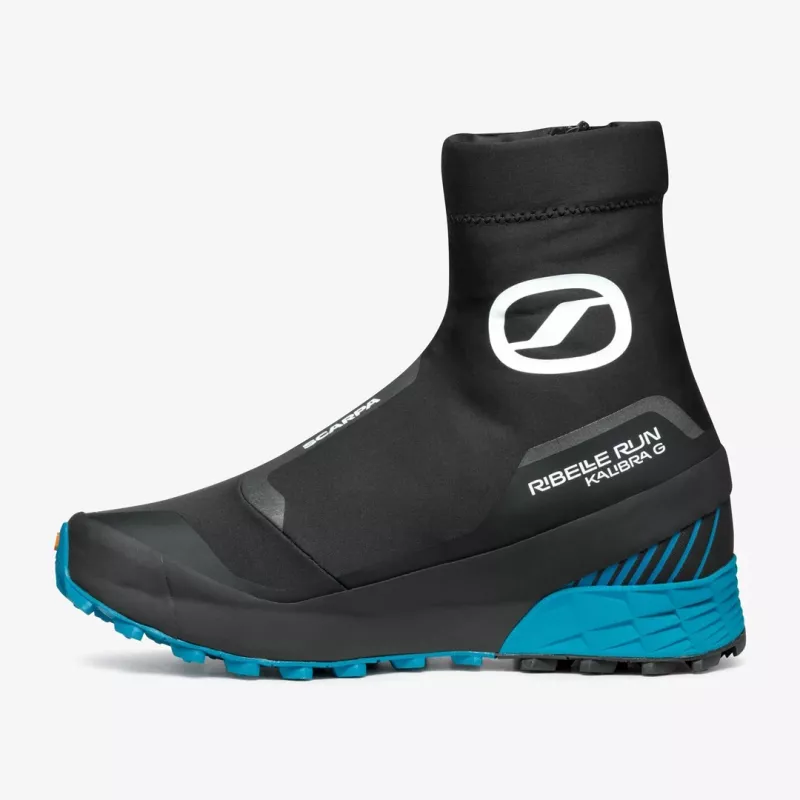 Scarpa Ribelle Run Kalibra G Sapatos de trail running para homem, BOA Fit, GORE-TEX, preto/Azure, EU 45