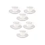 LA PORCELLANA BIANCA Teresa Conjunto de chávenas de café com pires, 90 ml, porcelana, branco, 12 peças
