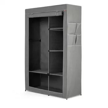 RAYEN Guarda-roupa têxtil 105 x 45 x 161 cm cinzento
