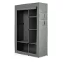 RAYEN Guarda-roupa têxtil 105 x 45 x 161 cm cinzento