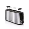 ALPINA ALP-SI-47351 torradeira de 2 fatias, 1000 W, aço inoxidável prateado, 6 níveis de tostagem, descongelar, aquecer, elevação alta, gaveta de migalhas removível