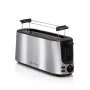 ALPINA ALP-SI-47351 torradeira de 2 fatias, 1000 W, aço inoxidável prateado, 6 níveis de tostagem, descongelar, aquecer, elevação alta, gaveta de migalhas removível