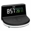 TFA Dostmann 60.2028.01 despertador digital com base de carregamento para carregamento sem fios CHARGE