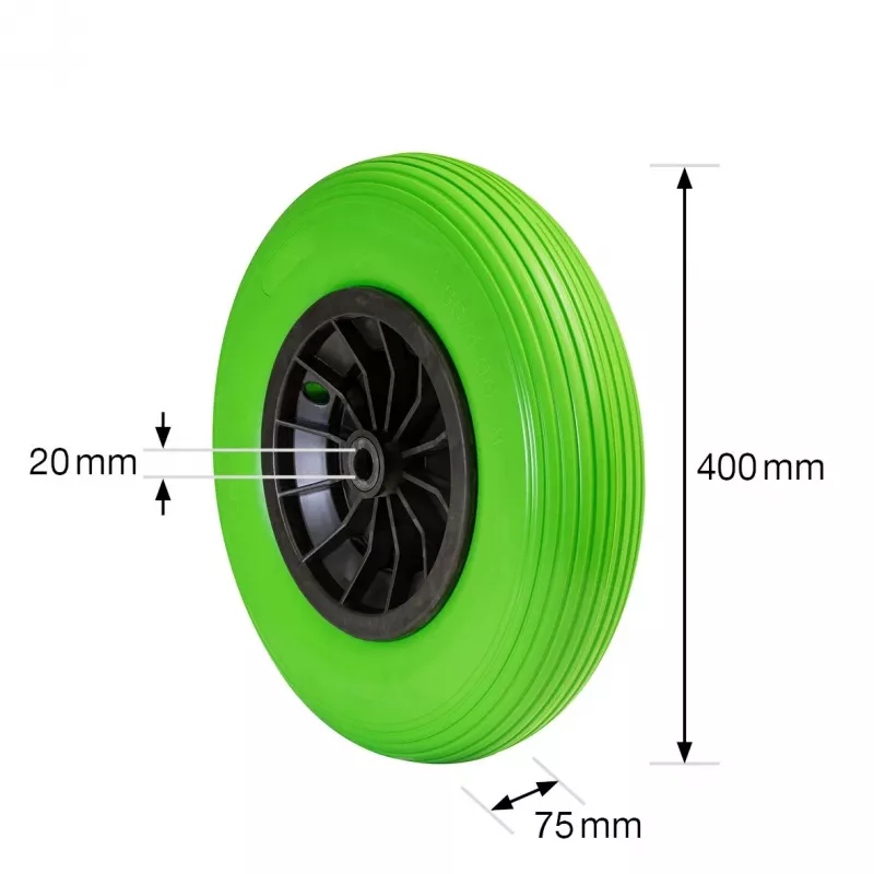 Wagner Design Yourself roda de carrinho de mão borracha maciça RO 8402 verde 260 mm 120 kg 4840201
