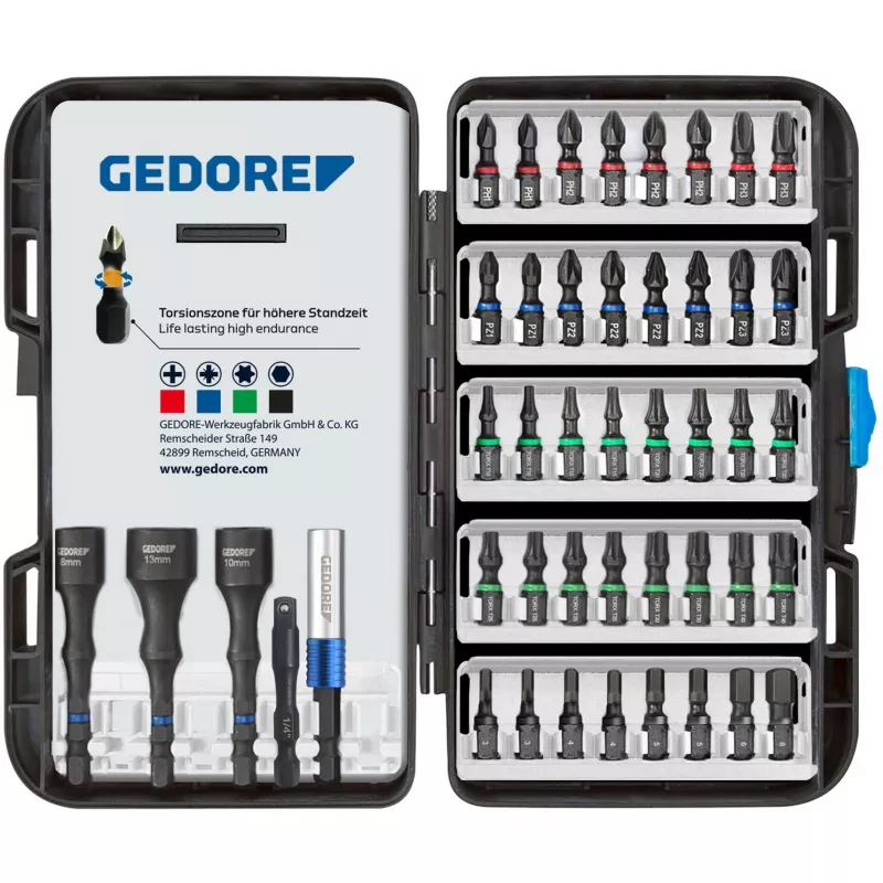 GEDORE conjunto de bits 666-045, 45 peças (3459519)