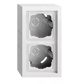 Gira F200 caixa de superfície 2 módulos branco puro 106270