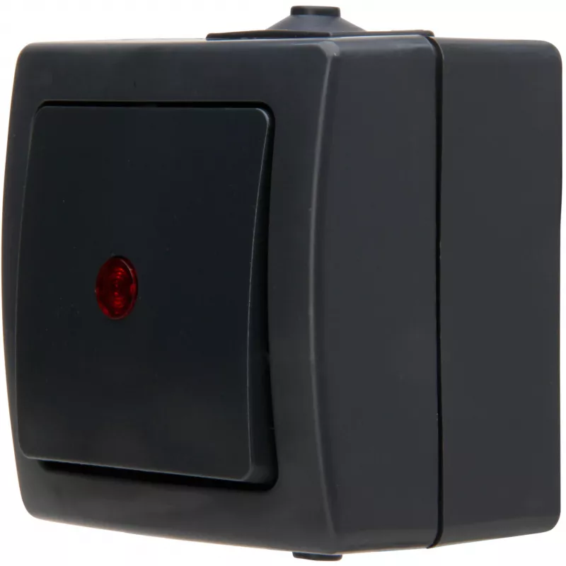 HEINRICH KOPP Nautic antracite interruptor de tecla de superfície 1 polo IP44 566615003