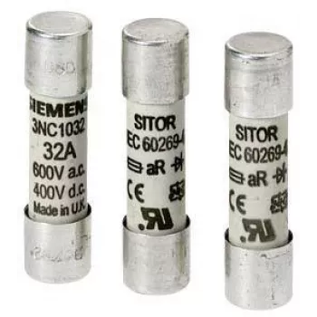 Siemens cartucho de fusível cilíndrico 16A 600V AC gG 10x38mm 3NC1016