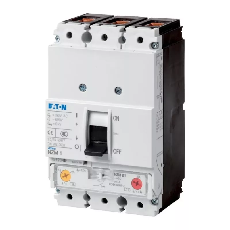 Eaton NZMB1-A40 disjuntor de potência 3 polos, 40 A, 690 V AC, térmico-magnético 259075