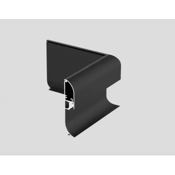 Synergy 21 LED perfil em U ALU1580 conector de canto exterior 90°, preto S21-LED-PR2500153