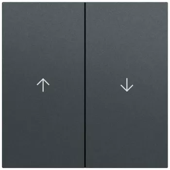 Gira System 70 tampa de interruptor de tecla 2 módulos com símbolos de seta, antracite lacado 329473