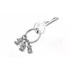 Troika KR17-18/MA Porta-chaves de alumínio fundido com figura, prateado