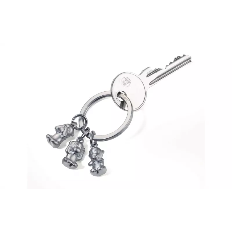 Troika KR17-18/MA Porta-chaves de alumínio fundido com figura, prateado